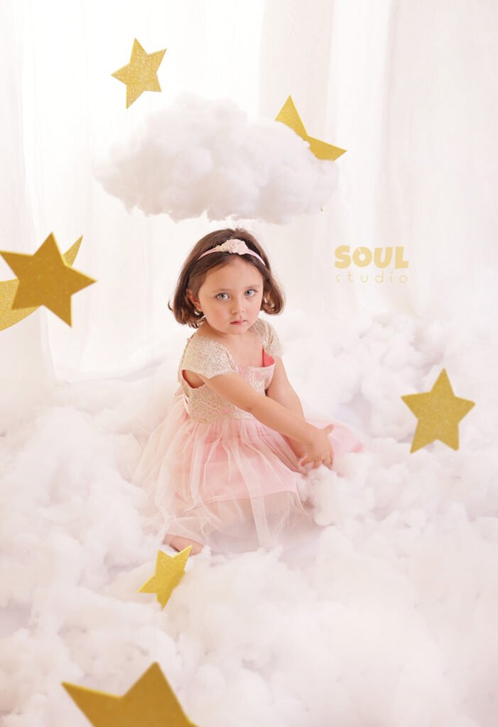 dreamy stars clouds sky dreams moon light white golden children baby sitter ramadan princess fairy
